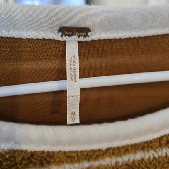 Free People Womwns Sz MED Breton Striped Pullover Sweater Cozy Sodr Orange - Picture 7 of 9